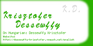 krisztofer dessewffy business card